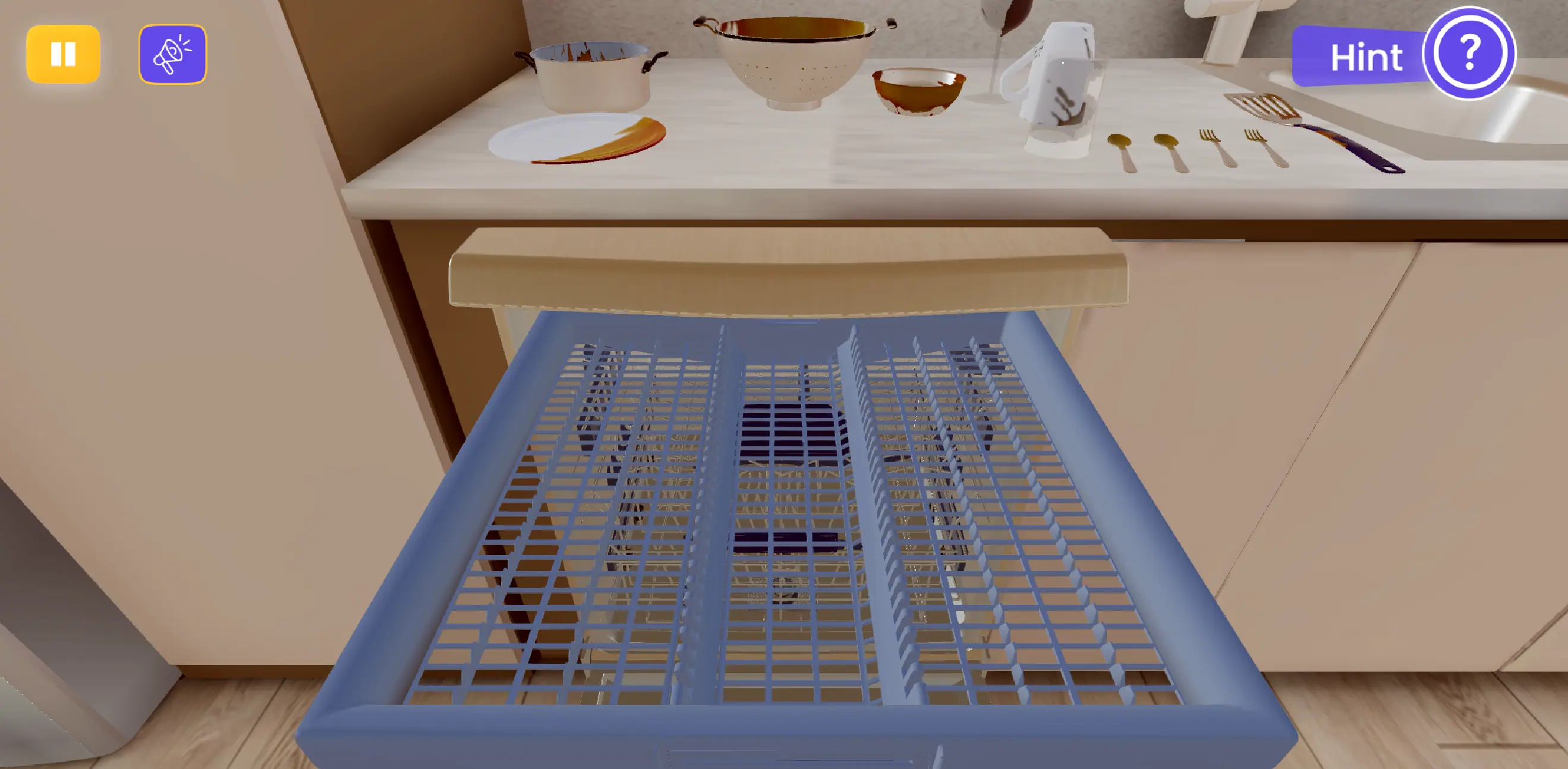 Dishwasher gameplay in Home Gadget Master