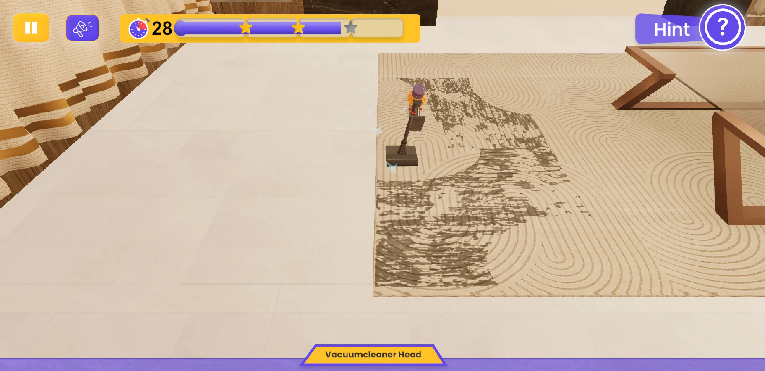 Vacuum Cleaner gameplay in Home Gadget Master