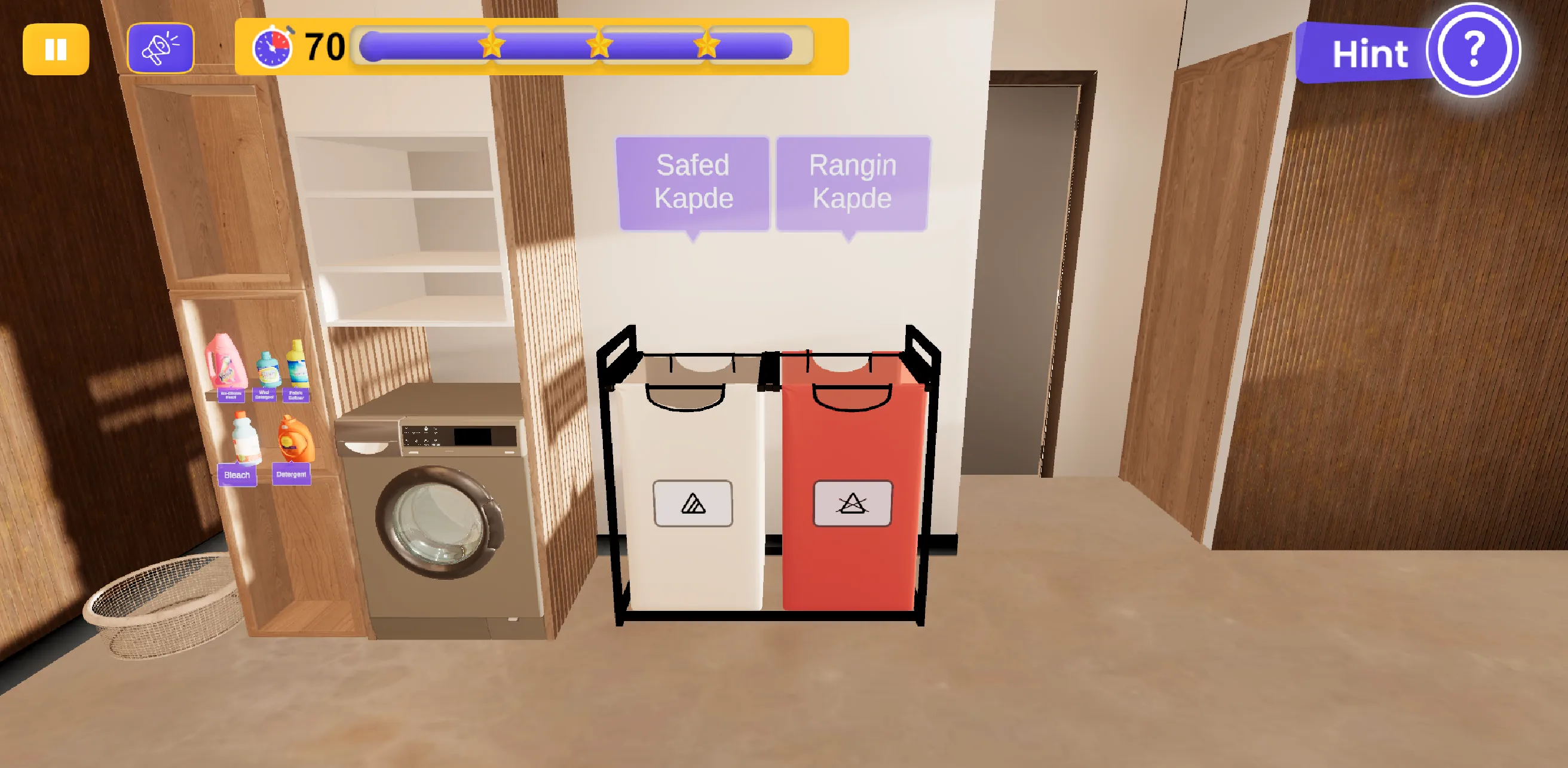Washing Machine gameplay in Home Gadget Master