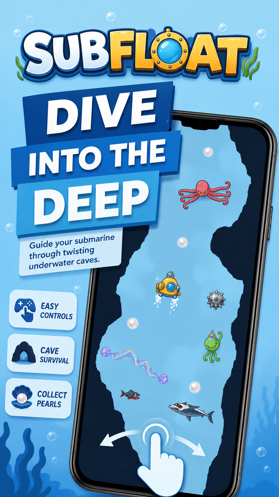 Subfloat ocean cave gameplay screenshot