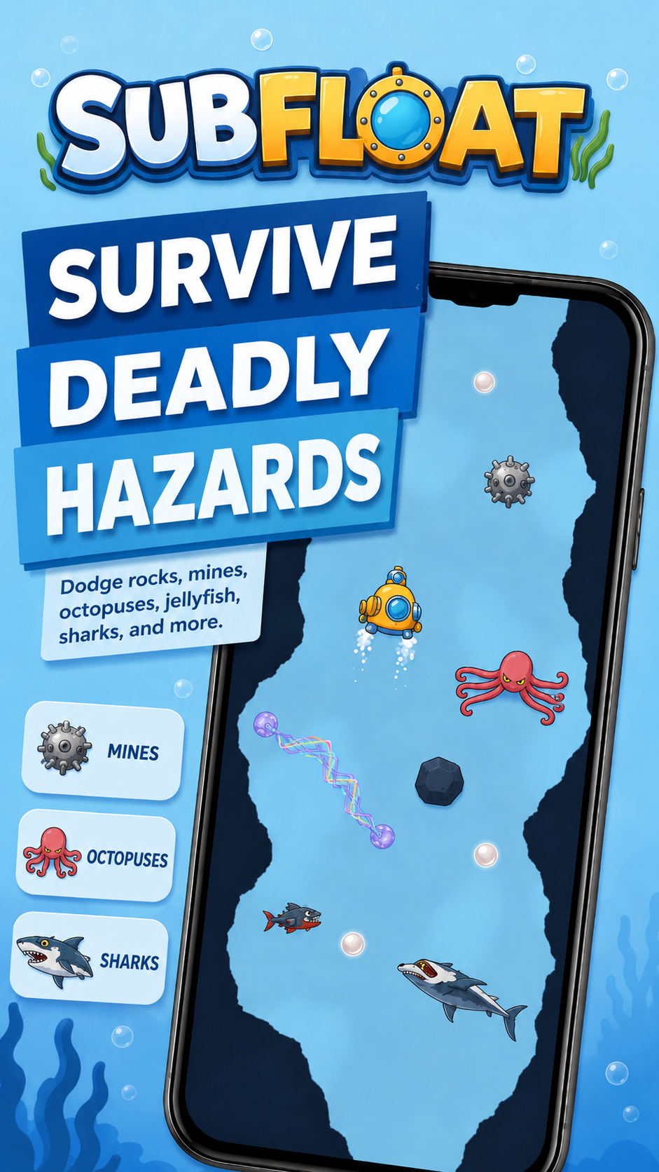 Subfloat ocean cave hazards gameplay screenshot
